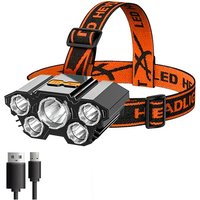 AliExpress ESMARTER 5 LED Flashlight Rechargeable with Built in Lithium Battery Strong Head Light Camping Adventure Fishing Cycling Headlamp