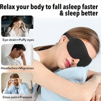 3D Breathable Eyes Cover Natural Sleeping EyeMask Contoured Sleeping Eye Mask Shading Memory Foam Night Mask Blindfold for Sleep