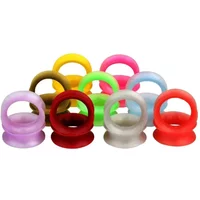 2Pcs Ultra Thin Silicone Double Flared Saddle Ear Plug Multi Color 9mm Barrel Ear Flesh Tunnel Stretcher Gauge 6-25mm