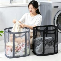 Foldable Wall Mounted Laundry Basket Large Capacity Dirty Clothes Hamper for Bathroom Shower Portable Space Saving Organizer