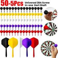 5-50PCS Dart Flights and Shafts 2BA Screw Soft In-one Professional Dart accessories kit Integrated Plastic Darts Sets 5 colors