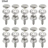 10 Sets Stainless Steel Tapping Snap Fastener Kit Tent Marine Yacht Boat Canvas Cover Tools Sockets Buttons Car Canopy Accessori