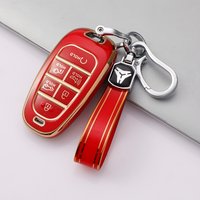 6 Buttons Car Key Case Cover Shell Fob For Hyundai Ioniq 5 Solaris NEXO NX4 Sonata Hybrid New Grand Santa Fe Tucson 2020 2021