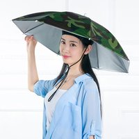 Hot Sale Fishing Umbrella Hat Folding Cap Camping Hiking Festival Outdoor Hands-free Waterproof Sunshade Rain Hat Portable Gear