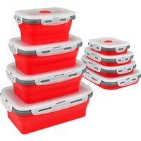 Collapsible Food Storage Containers Silicone Bowls with Lids-Perfect for Meal Preppers,Lunch,Picnics, Kitchen Use,and Travelers