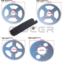Motorcycle T8F 54T tooth 26mm 29mm 35mm 54mm Rear Chain Sprocket T8F 136link chains For 47cc 49cc Pocket Bike Mini Moto Quad ATV
