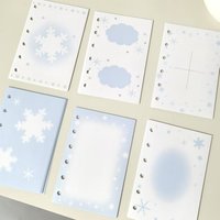 A7 6Holes Loose Leaf Notebook Refill Spiral Binder Color Design Inner Page Inside Paper Stationery