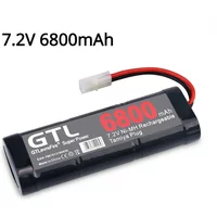 7.2V 6800mAh NiMH Replacement RC Battery with Tamiya Discharge Connector for RC Toys Racing Cars Boat Aircraft