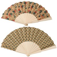 Vintage Bohemian Style Cork Folding Fan Props Graft Gift Hand Held Fan Home Decor Wooden Folding Fan