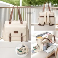 Mommy Bag Lightweight Backpack for Mother and Baby Outings Diaper Bag Large Capacity Multi-functional Polyester Crossbody Bag