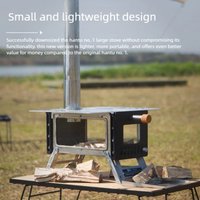 Outdoor Portable Folding Secondary Conbustion Camping Wood Stove Detachable Burning Wood Stove Winter Camping Outdoor Heater