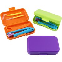 Dental Cleaning Care Kits Oral Care Brush Orthodontic Kits Tongue Scraper Interdental Brush Travel Portable Case Clean Hygiene
