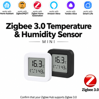 Capteur de température et d'humidité Zigbee 3.0, Hub Zigbee 3.0 requis, compatible avec Home Assistant, ZHA, Yandex, Alexa, Zigbee2MQTT