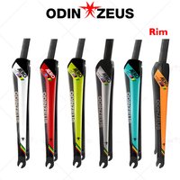 OdinZeus 700C Carbon Fiber Bicycle Fork Universal Quick Release Road Bike Fork Compatible with Disc/Rim Brake Round Tapered Tube