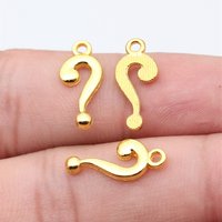 20pcs 18x8mm 5 Colors Question Mark Charms Zinc Alloy DIY Handmade Jewelry Making Accessories