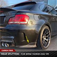 Car Rear Bumper Lip Diffuser Splitters for BMW 1Series 1M E82 M Coupe Bumper 2011 - 2013 Rear Racing Body Kits Carbon Fiber/FRP