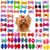 10/20/50Pcs Cute Pet Dog Bows Ball Hair Accessories Grooming Puppy Hair Accessories With Rubber Bands Pet Headwear Dropshipping