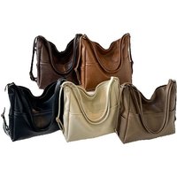 2024 New Autumn Winter Women's Bag Fashion Versatile Solid Color Single Shoulder Bags Simple Commuter Large Capacity PU Backpack