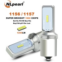 NLpearl 1X Signal Lamp 1156 Ba15s P21w Bau15s Py21w Led Bulbs CSP 1860 SMD 1157 Bay15d P21/5w Car Turn Signal Lights Brake Lamp