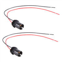 T10 W5W Auto Light Bulb Socket Lamp Holder Connector Extension x 2 XY