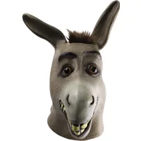 Shrek Donkey Latex Mask Adult Full Face Animal Head Mask Funny Halloween Cosplay Costume Party Masquerade Props