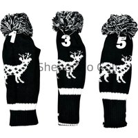 Golf Multiple styles Pattern clubs Head Knitted cover Driver Head Covers Fairway Hybrid Wood Head Covers 135 Wood Knitting Cover