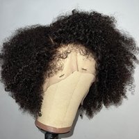 13x6 Lace Front Human Hair Wigs For Girls Deep Curly Wig Kinky Hairline With Yaki Kinky Edges Baby Hair PrePlucked 13x4 Lace Wig