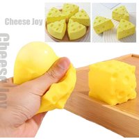 *Cute Cheese Cube Stress Cheese Shapeable Squeeze Ball Non-Bounce Fidget Toy ASMR Sensory Anti-Stress Festival Gift