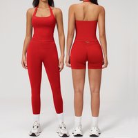 2PCS Yoga Outfit Women Tracksuit Athletic Wear Pilates Fitness Suit Gym Clothes Workout Push Up Clothes Sports Bra Leggings Suit