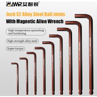 AMR Allen Wrench Hex Key Long Arm Ball End Hex Wrench Inch/Metric L Handle Magnetic Allen Wrench