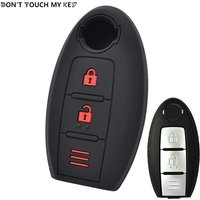 3 Button Flip Remote Smart Key Fob Silicone Skin Car Case Cover For Nissan Qashqai Skyline Juke Alissa X-trail Keyless Protector