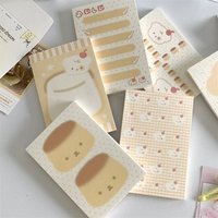 6PC Mix Cute Original Korean Cake Non-sticky A7ins High-Looking Message Student Material Decorative Note Notepad Cute Gift 2026