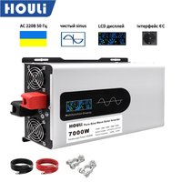 HOULI инвертор 12v 220v чистий sinus 5000W 6000W 7000W преобразователль 12v×220v інвертор 12v чистий синус