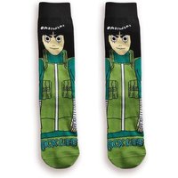 Naruto Character Printed Mid-Calf Socks, 6 Pairs, Naruto / Gaara / Rock Lee Trendy Cotton Socks