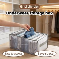 Organizational for Drawer Socks Organizer Box Grids Folding Organizer Cabinets Multi-compartment Classified Jeans Bra Organizer