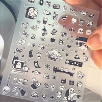 Cute Cartoon Relief Stickers Waterproof PET DIY Hand Account Decor Stickers for Computer Laptop