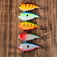 5pcs Fishing VIB Vibration Lure Sinking Hard Crankbait Treble Hook Artificial Bait for Winter Pike Perch Fish