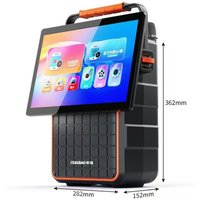 Bluetooth Speaker Phone Screen Sharing 14 Inch HD Video Machine Two Microphones Square Dance Karaoke Singing Yoga Outdoor Audio