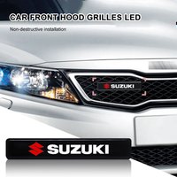 Car Head Grill Emblem LED Light Front Grille Badge Caps for Suzuki Samurai Ltz 400 Vitara Swift V Strom 650 Gsr 600 Jimny Escudo
