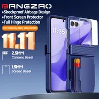 Global Carnival Festival,for Motorola Razr 2025/Razr 2024 Phone Case,Card Holder,Hinge Protection,RFID Blocking Shockproof-Blue