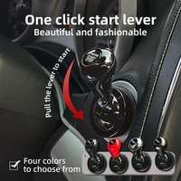 Car One Touch Start Button with Push To Start Rocker Lever Retro Joystick Decoration Automotive Interior Accessories Gift