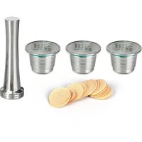 Refillable Coffee Pod Compatible With Nespresso Espresso Machine Coffee Filter Paper Stainless Steel Reusable Coffee Capsule