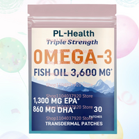 30 Patches Omega 3 Fish Oil Transdermal Patches With EPA & DHA Support Heart, Brain, and Eye Health