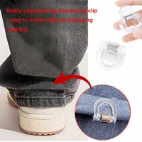 4/6/8Pcs transparent seamless invisible pants clip, suitable for jeans, wide-leg pants - anti-mopping, trouser foot fixing clip