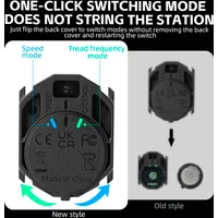 ROCKBROS ANT+ Bike Cadence & Speed Sensor - Waterproof Dual-Mode Sensor Compatible with Garmin Bryton XOSS GPS Bike Computers