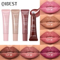QIBEST Crystal Lip Balm Moisturizing Lip Gloss Oil Jelly Lipgloss Long Lasting Liquid Lipstick Hydrating Tinted Lip Serum Makeup