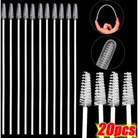 1-20pcs Plastic Soft Hair Straw Cleaning Brushs Baby Cup Bottle Special Long Handle Straw Brushs Baby Safe Feeding Accessories