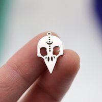 3pcs Norse Gods Odin Raven Skull Pendant Charms for Jewelry Making Bracelets Earrings Moon Totem Stainless Steel diy Accessories