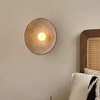 Retro Japanese Resin Wall Lamp Suitable for Living Room Bedroom Bedside Background Decoration Light