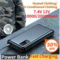 7.4V 12V 20000mAh 10000mAh Power Bank Dedicated To Air - Conditioned Heated Clothing for IPhone Heated Gloves Mobile PowerBank